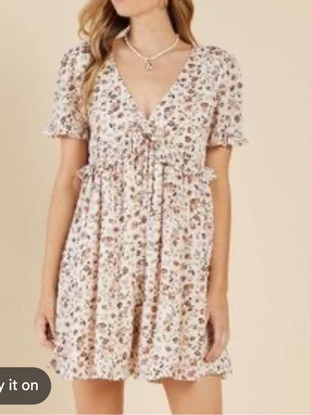 Sadie & Sage ivory Floral romper NWT a